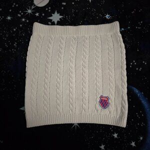 Forever 21 x K-Swiss small white knit skirt